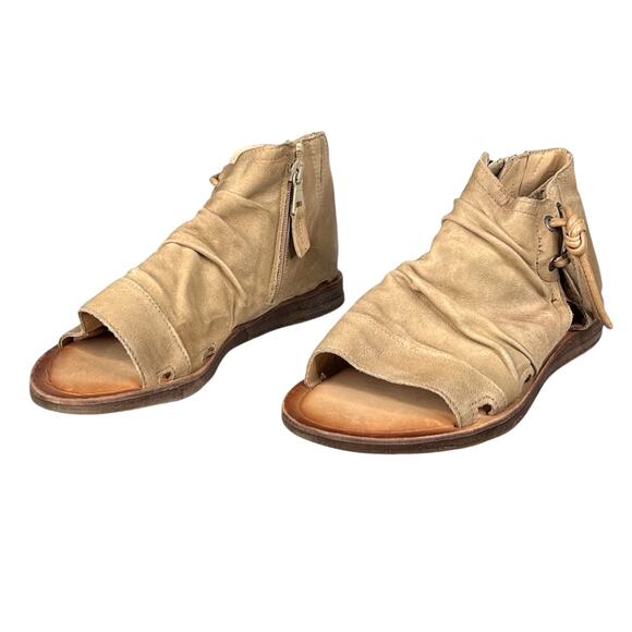 Miz Mooz Women’s Finley Tan Leather Gladiator Sandals Size 38 US 6.5 - Picture 6 of 11